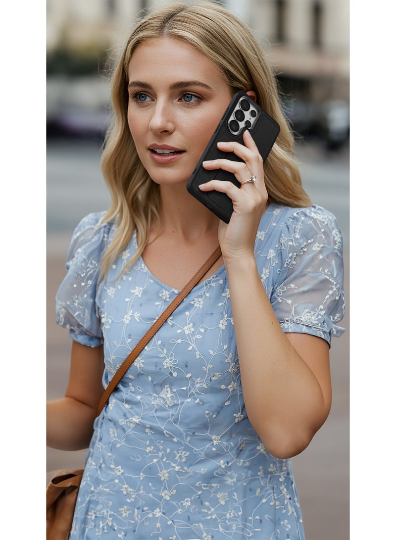 LEVELO S26 Ultra grip Stand Case with Magnetic Strap Stand, Slim Fit Design, Shock-Resistant Bumper, Raised Bezels For Camera & Screen, Luxury Printed Branding - Image 3